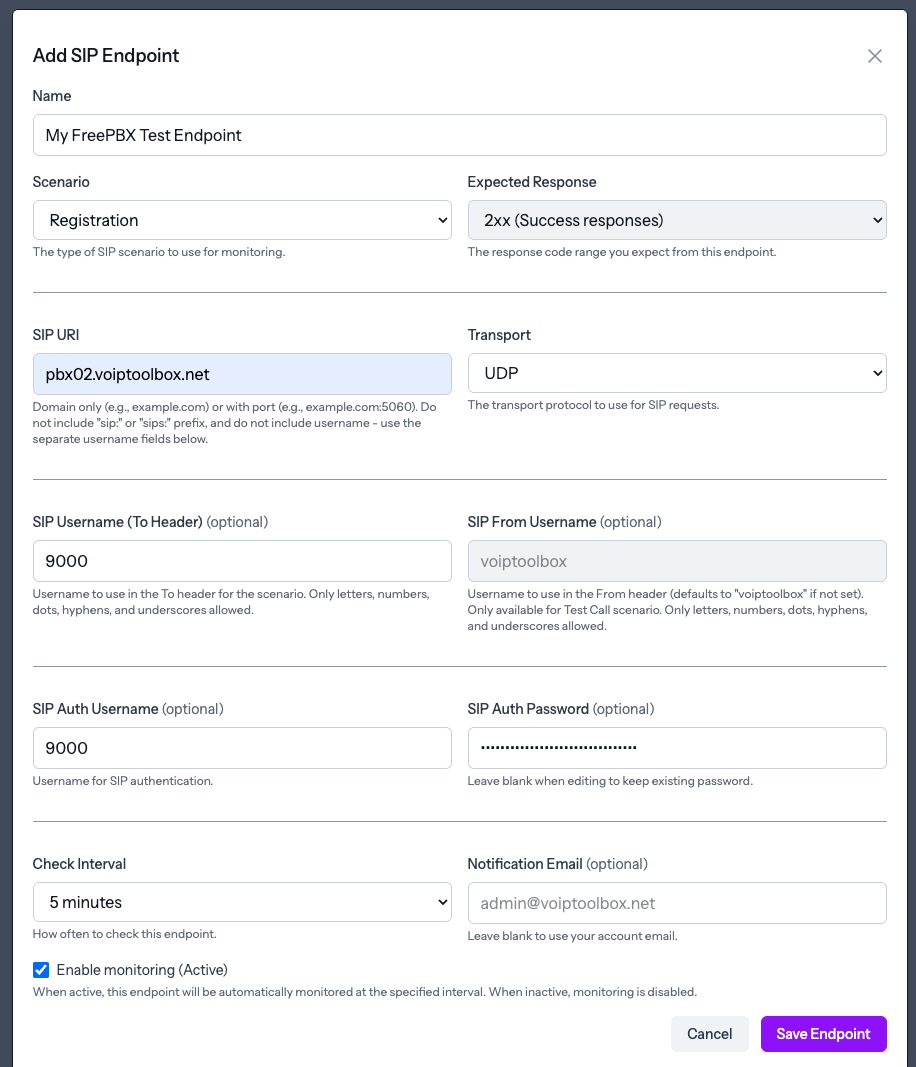 VoIP Toolbox Registration Form